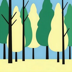 illustration of a wooden fence