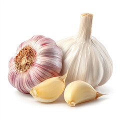 Garlic bulb and cloves fresh ingredient aromatic savory