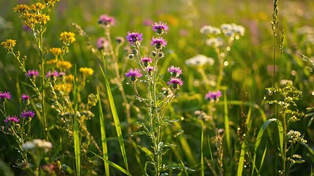 Tranquil Meadow Scene Capturing the serene and calming atmosphere of a natural environment.