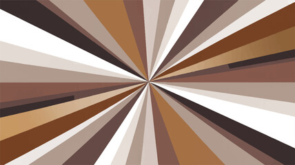 Brown and beige sunburst pattern with white background
