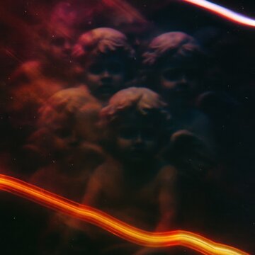 Ethereal cherubs in mystical glow.