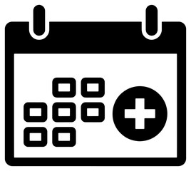 Calendar with plus sign
