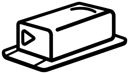 Illustrated butter dish