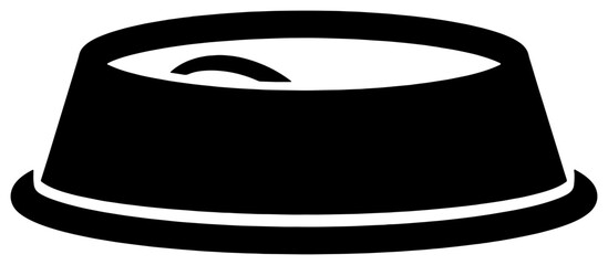 Black and white dog bowl