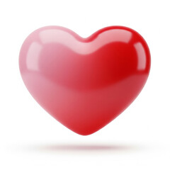 3D Inflated Pink and Red Rubber Heart Like Icon Design