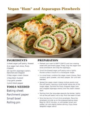 Vegan Pinwheels with Ham and Asparagus for Delicious Plant-Based Appetizer Preparation