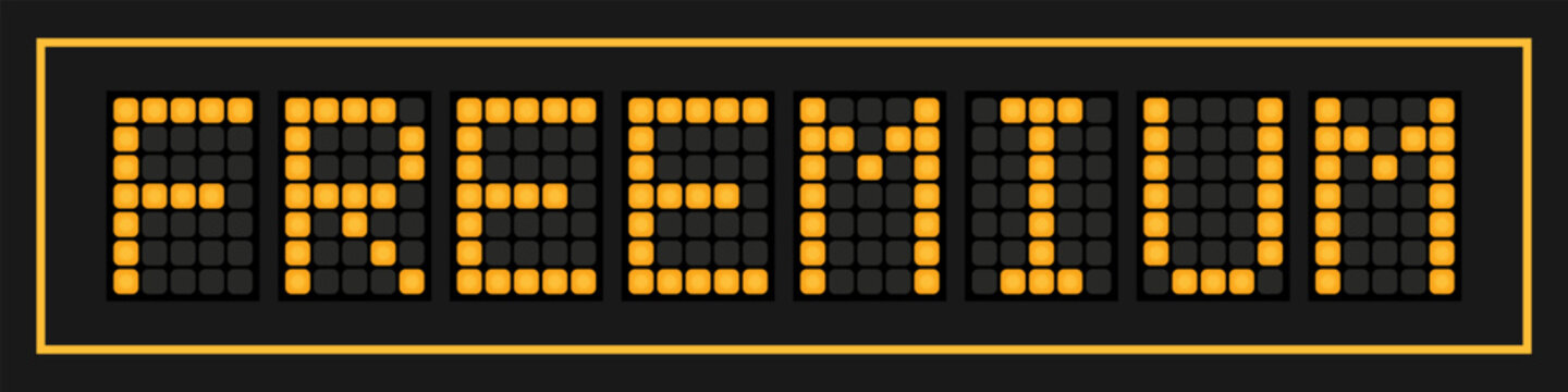 Orange color led banner in word freemium on black background