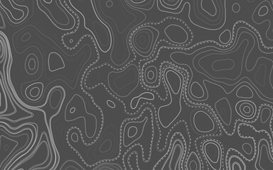 Topographic map pattern background vector. Abstract mountain terrain map background with abstract shape line texture. Design illustration. 