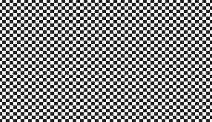 Seamless classic small black and white checkerboard pattern background. Geometric grid texture for racing flag or retro design. © Modern BG Studio
