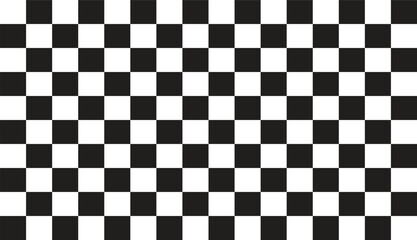 Obraz premium Classic seamless large black and white checkerboard pattern. Standard geometric square grid texture for background.