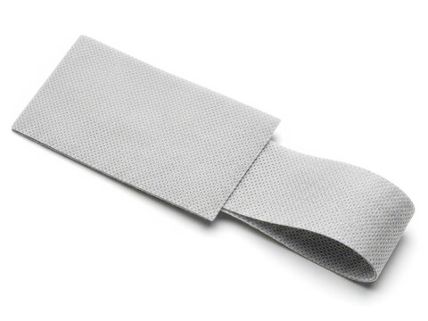 Gray elastic band isolated on white background