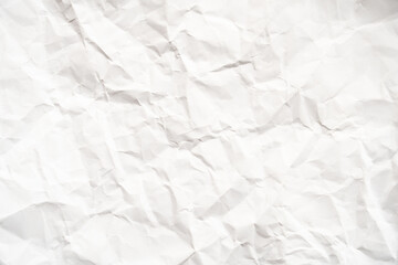 Fototapeta premium Grunge wrinkled white color paper textured background with copy space. Use for decoration or layer