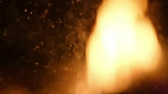 Subtle Light Bending Through Airborne Particles Cinematic close-up