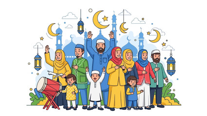 Fototapeta premium Happy Eid al-Fitr