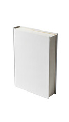 Naklejka premium Blank white book isolated on transparent background
