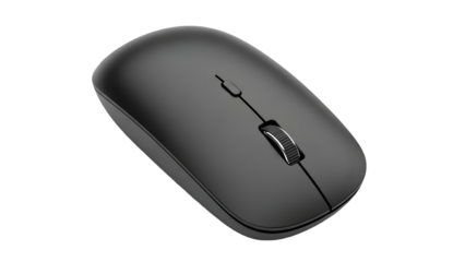 Gray computer mouse isolated on transparent background
