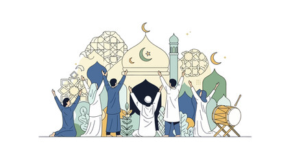 Obraz premium people celebrations ramadhan