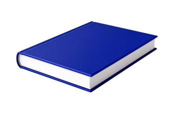 Blue Hardcover Book with White Pages and Spine