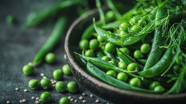 Green peas and beans