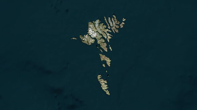 Faroe Islands Map Animation Zoom In