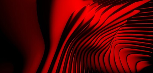 Abstract dark background curved pattern in design 3d render