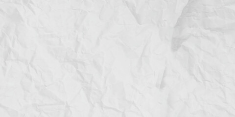 Obraz premium White clean crumpled paper background. Horizontal crumpled empty paper template for posters and banners. Vector illustration