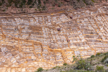 The detail of Salineras de Maras