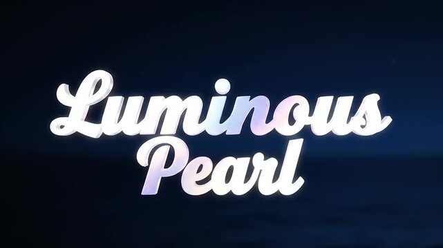Luminous Pearl Text on Dark Background.