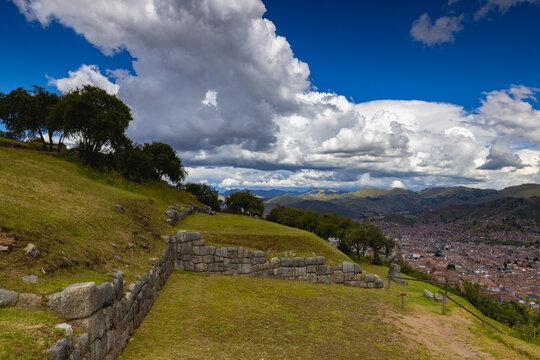 View from Puka Pukara on Cusco City, Peru