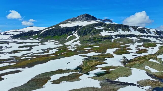 Perfect reflection in lake at Aurlandsfjellet mountain plateau, Vestland Norway