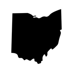 Fototapeta na wymiar Ohio state map silhouette