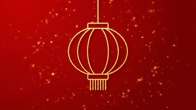 Minimal red background with subtle festive motion, perfect for modern Chinese New Year visuals and seasonal design concepts.