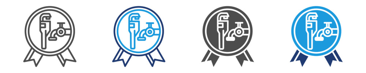 plumber specialized icon set multiple style