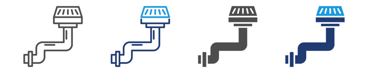 drainage icon set multiple style