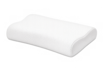 Ergonomic memory foam pillow providing neck comfort and healthy sleep