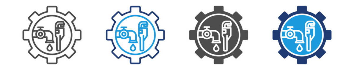 repairing icon set multiple style