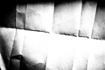 Creased paper overlay, crumpled poster paper old photo effect transparent background, decorative stationery design element, grunge overlay effect with scratch and dusty surface