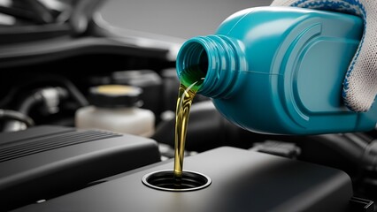 Obraz premium Car Engine Oil Change