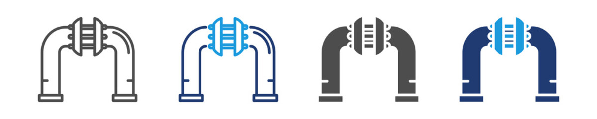 flange icon set multiple style