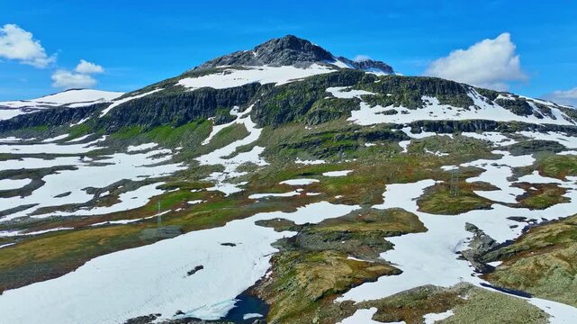 Perfect reflection in lake at Aurlandsfjellet mountain plateau, Vestland Norway