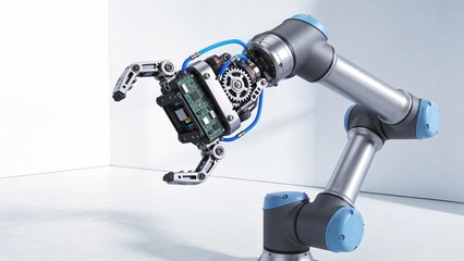 Robot arm with exposed internal components