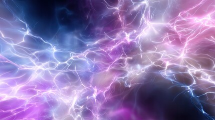 Ethereal Abstract Background with Electric Light Waves in Vibrant Purple and Blue Hues for Design and Art Projects