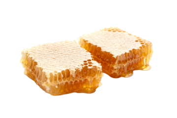 Fresh Raw Honeycomb with Dripping Honey