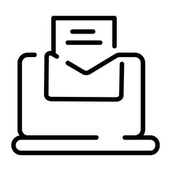 Fototapeta premium A linear style icon representing email