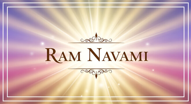 Elegant Ram Navami Greeting with Soft Light Background