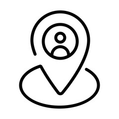 Fototapeta premium An outline icon depicting user location