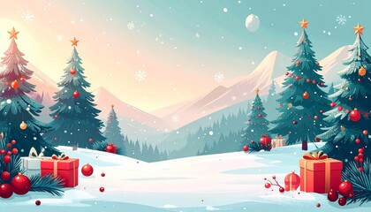 Obraz premium Balanced festive design for social media and web ads, clean aesthetic