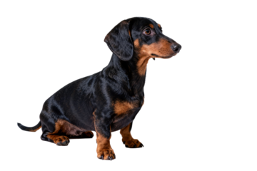 Black and Tan Dachshund Dog Sitting