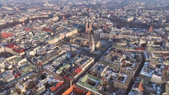St. Mary Basilica in Krakow Old Town City Center