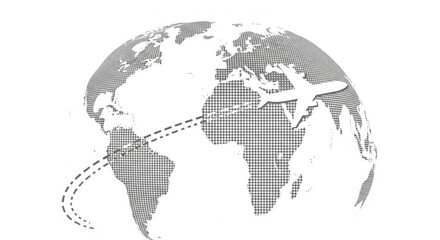 World Travel: An illustration captures the essence of global travel, with a stylized airplane tracing its path around the world. A simple yet powerful image of journeys and adventures.